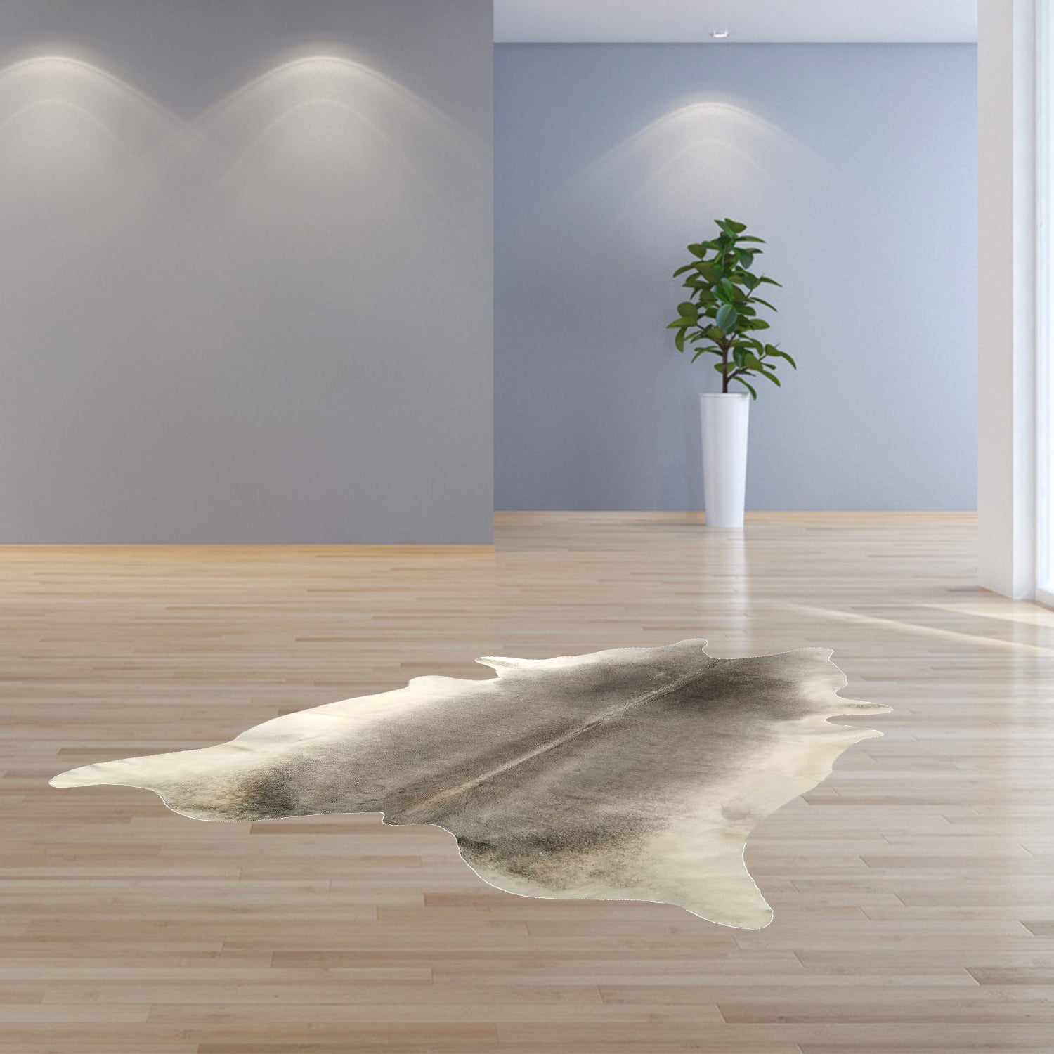 5' X 6' Natural Cowhide Handmade Area Rug-6