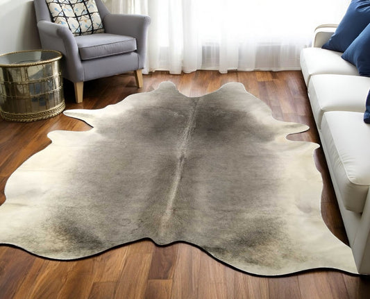 5' X 6' Natural Cowhide Handmade Area Rug-0