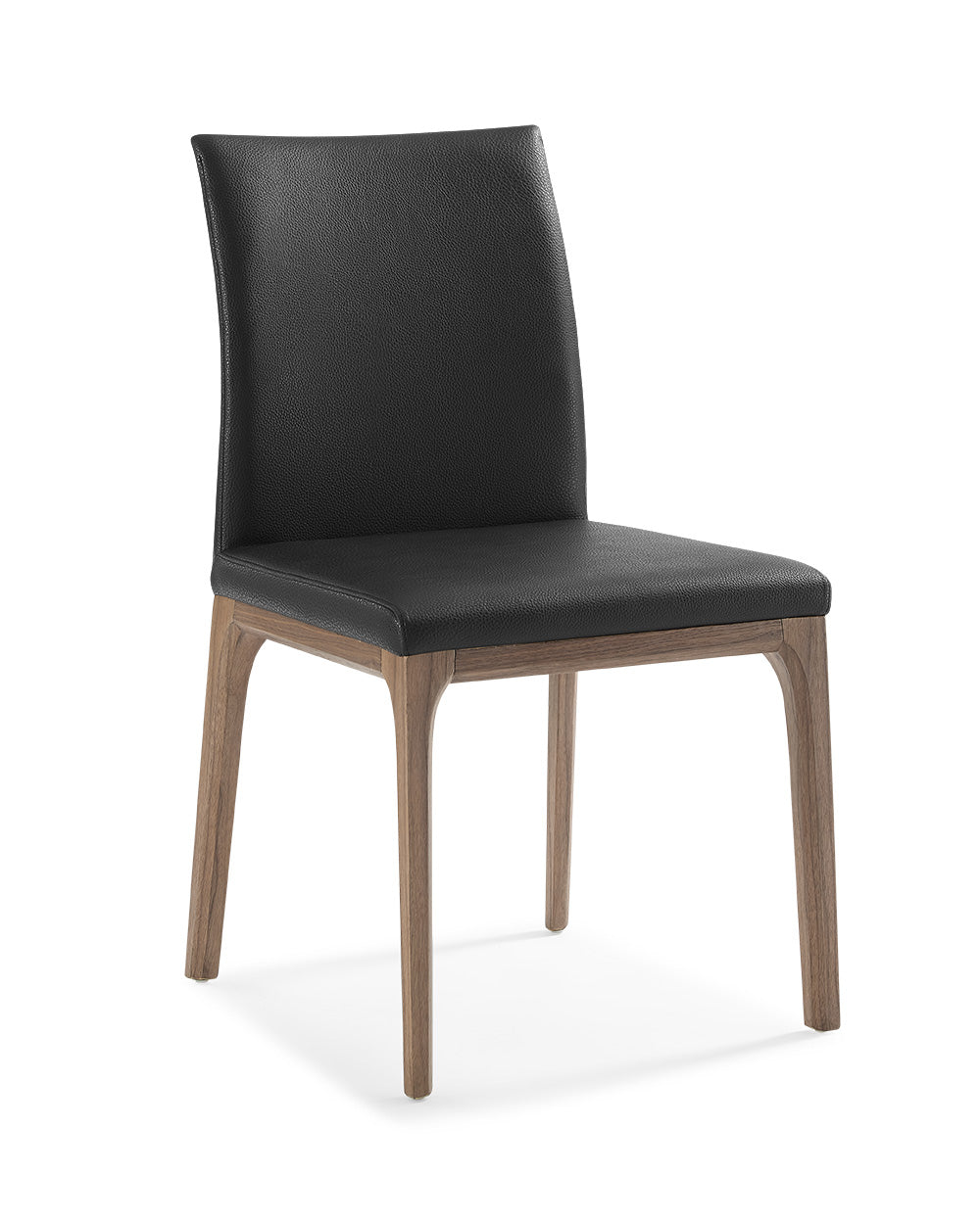 Set Of 2 Black Faux Leather Dining Chairs-2