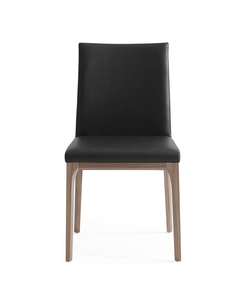 Set Of 2 Black Faux Leather Dining Chairs-3