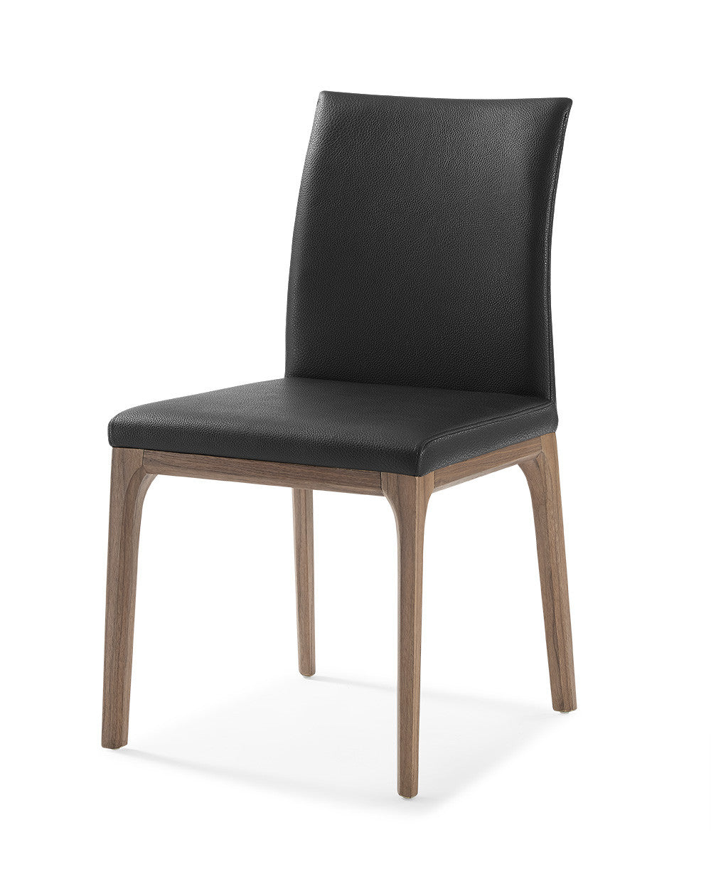 Set Of 2 Black Faux Leather Dining Chairs-5