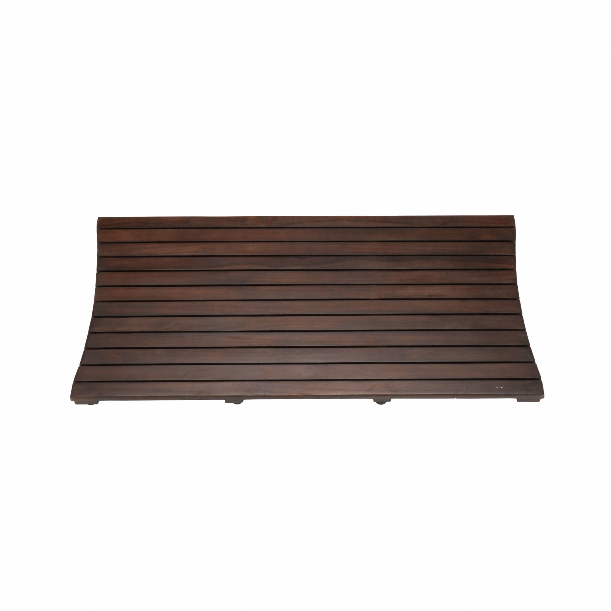 40" Dark Brown Teak Wood Bath Mat-2