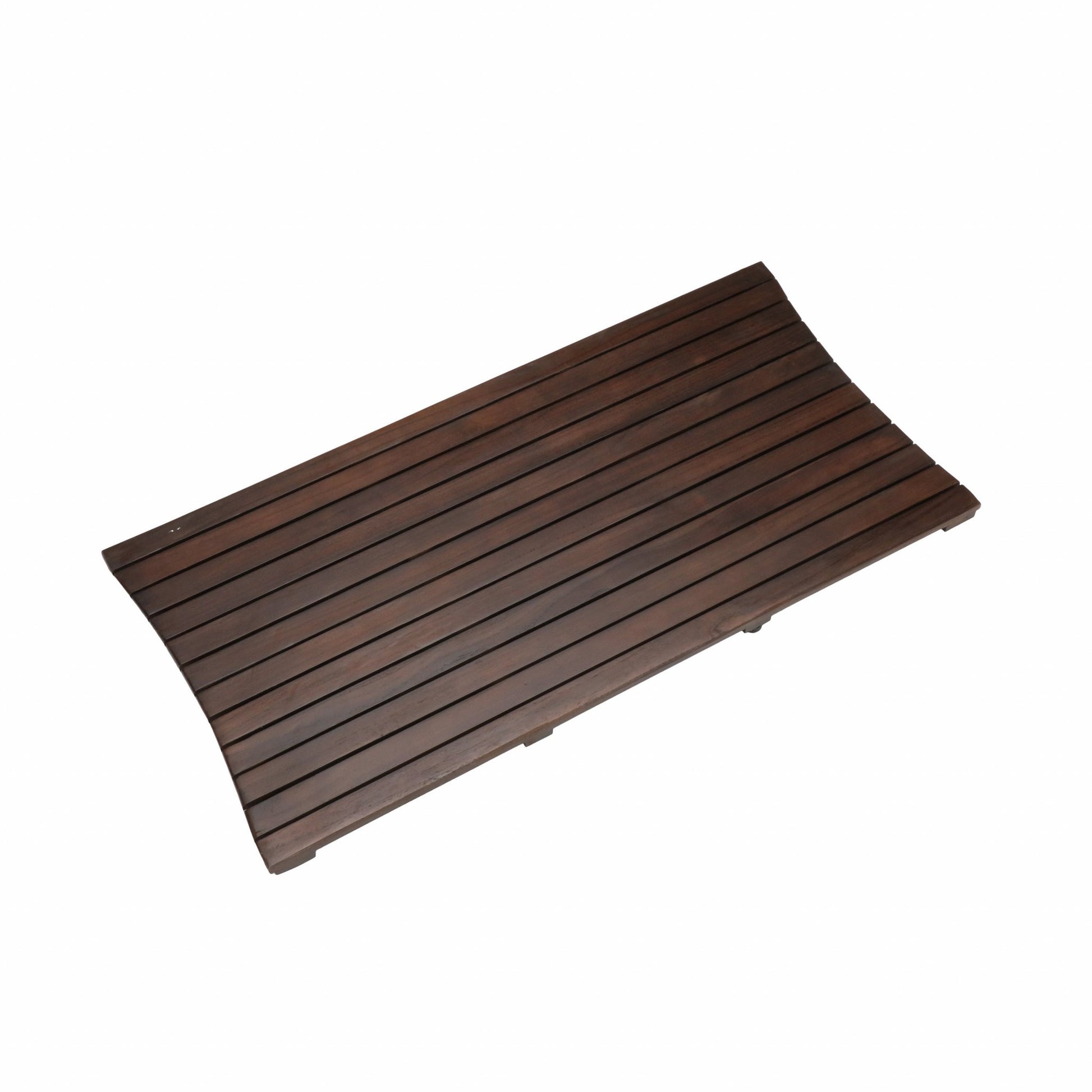 40" Dark Brown Teak Wood Bath Mat-4