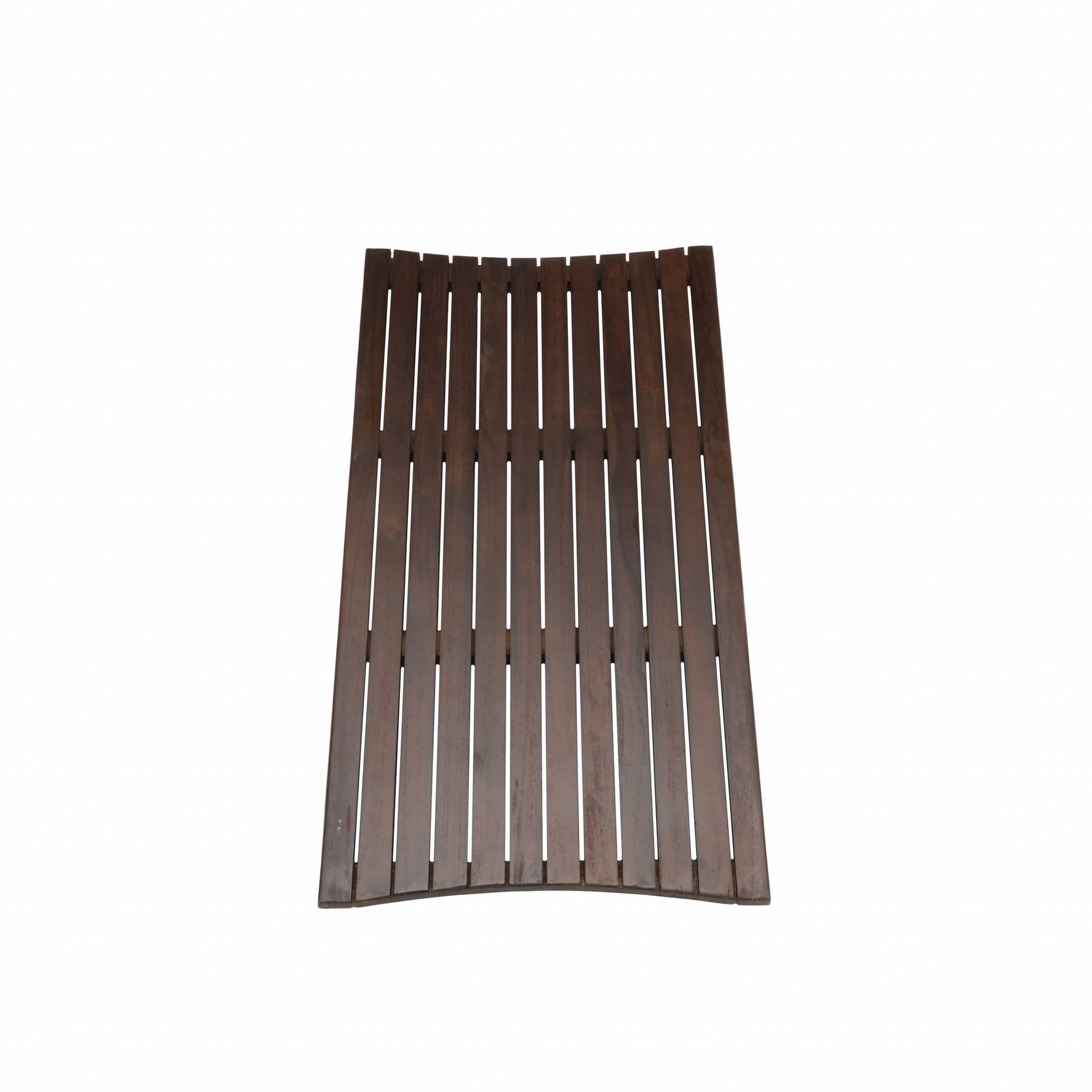 40" Dark Brown Teak Wood Bath Mat-5