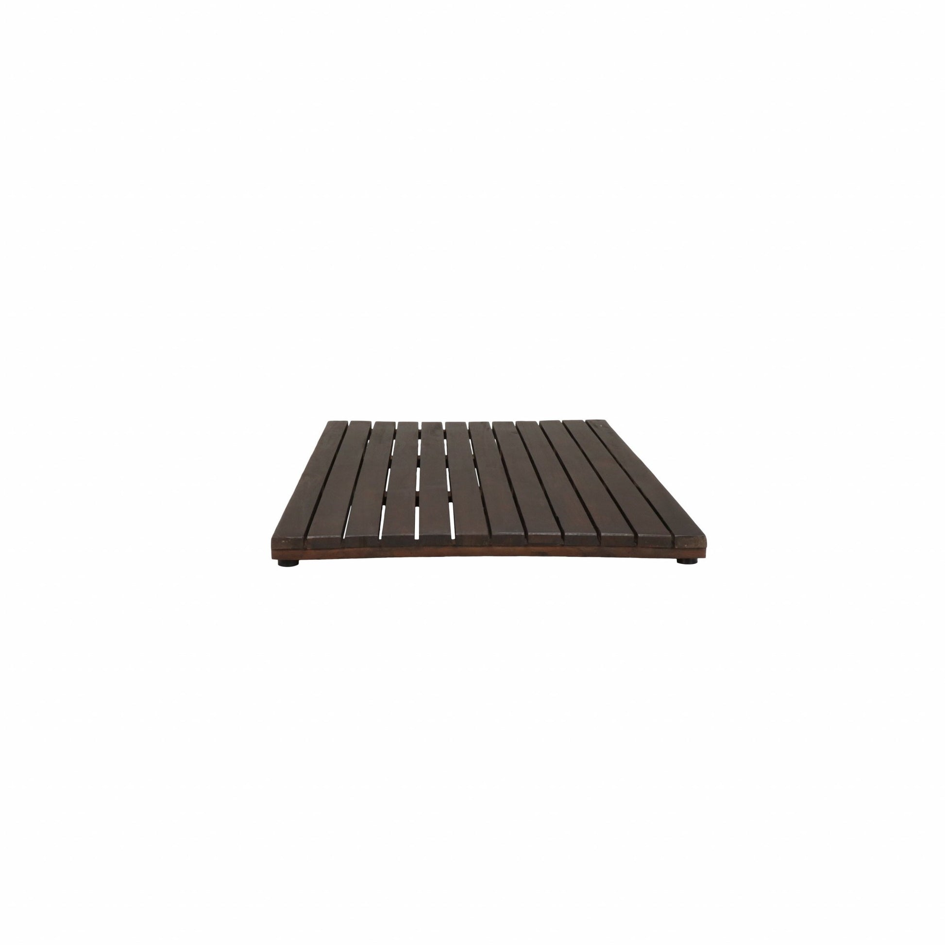 40" Dark Brown Teak Wood Bath Mat-7