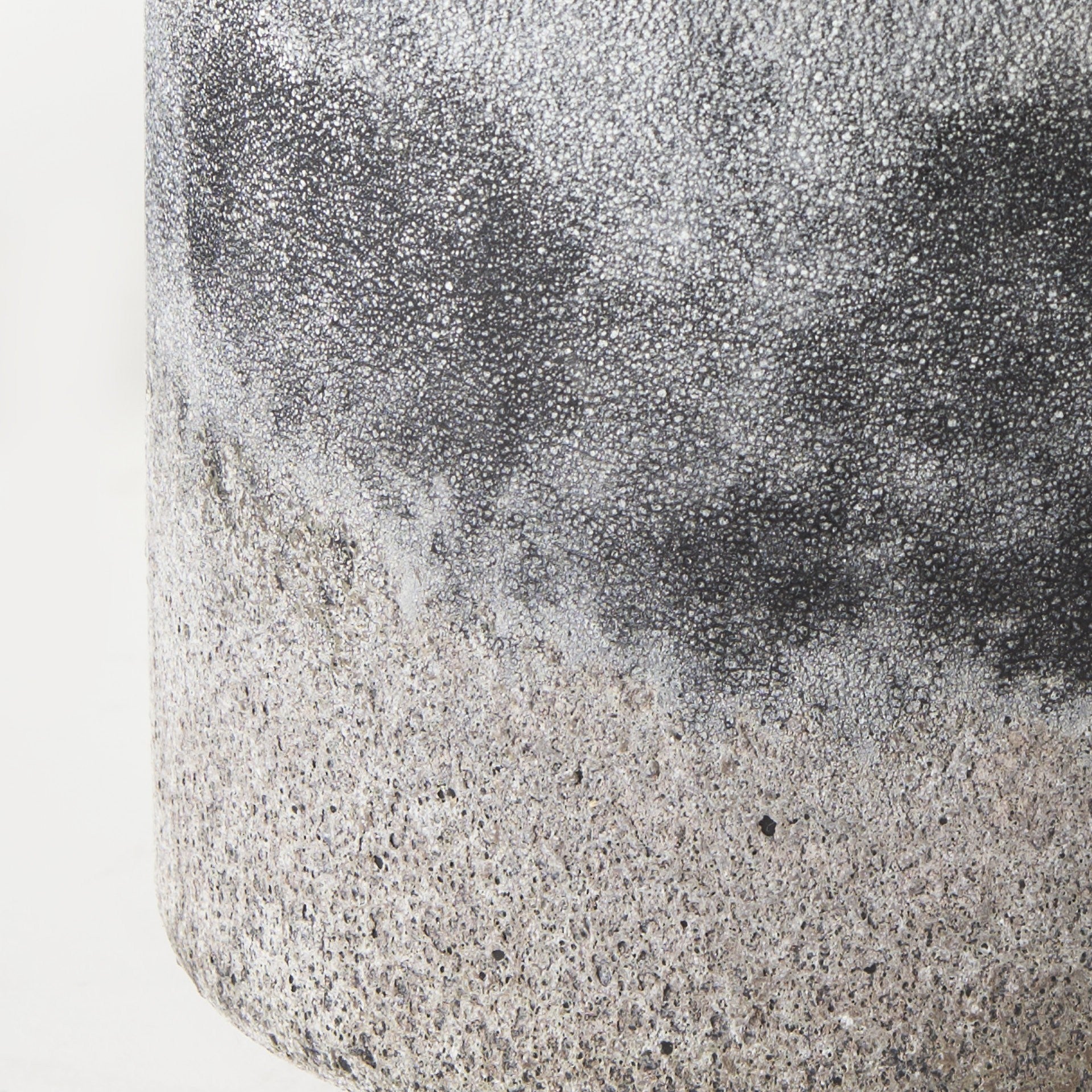 6" Brown And Black Abstract Cylinder Ceramic Table Vase-7