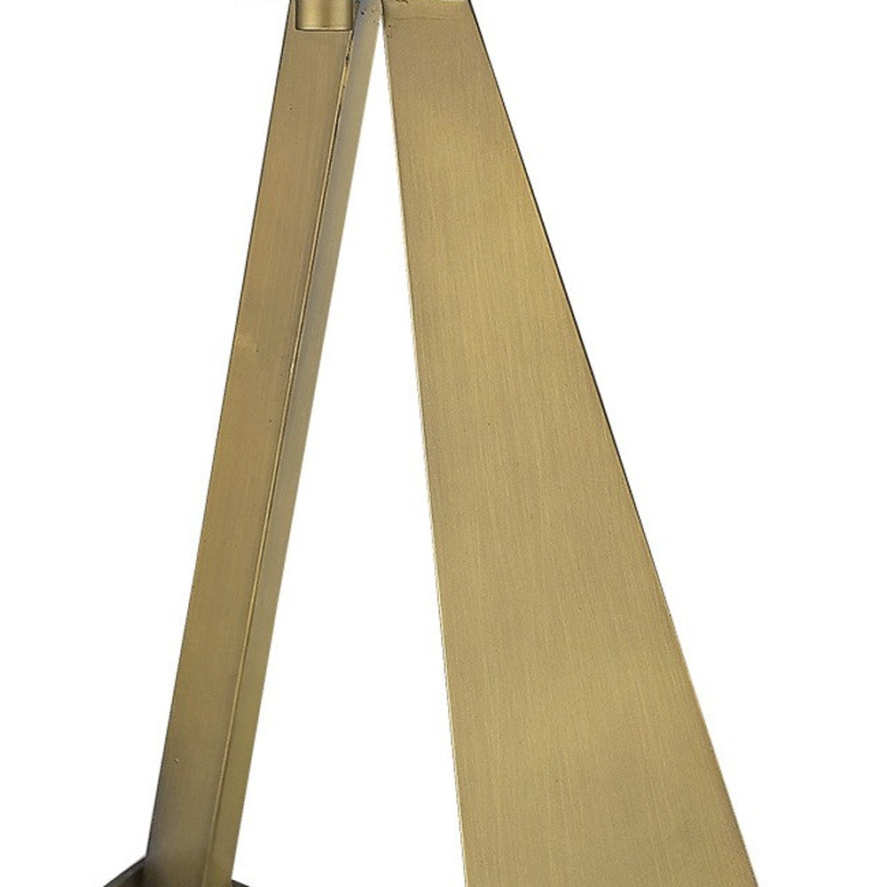 25" Brass Metal Novelty Table Lamp With White Shade-3