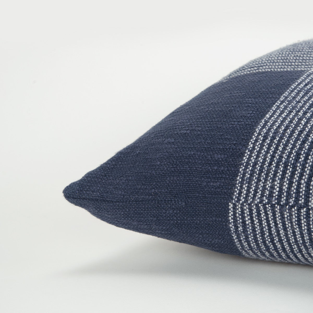 Indigo White Plaid Pattern Throw Pillow-2
