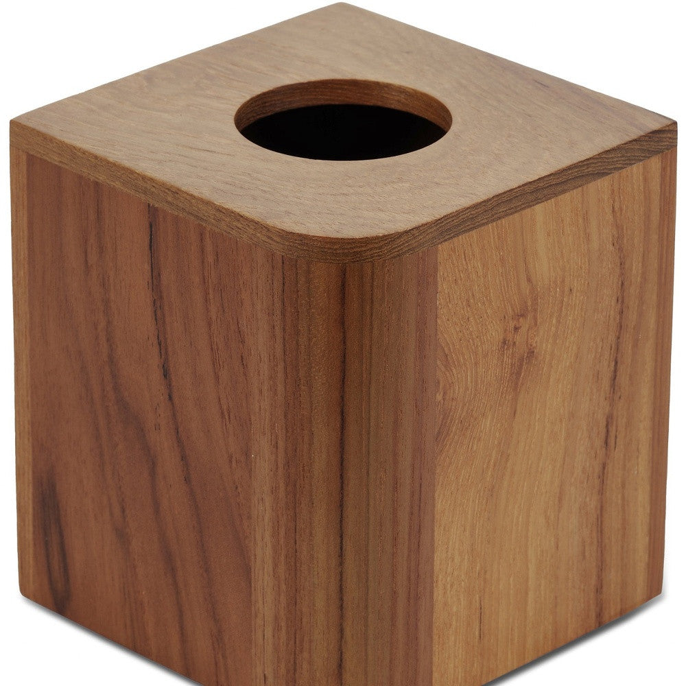 Designer Genuine Teak Tissue Box Cover-6