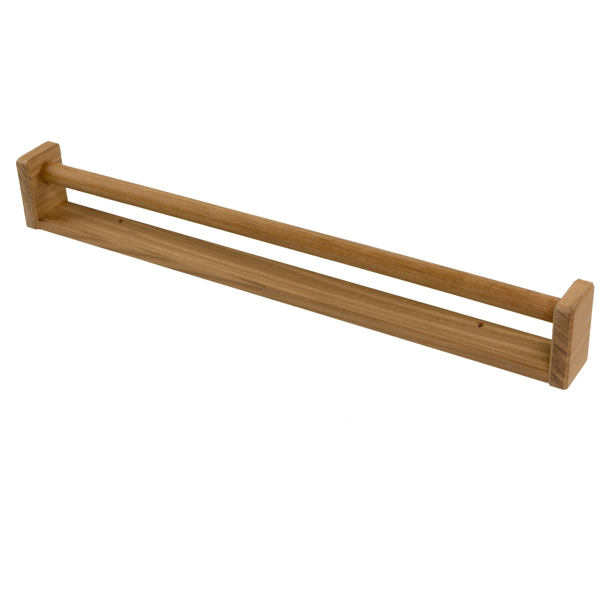 22" Traditional Solid Teak Towel Bar-3