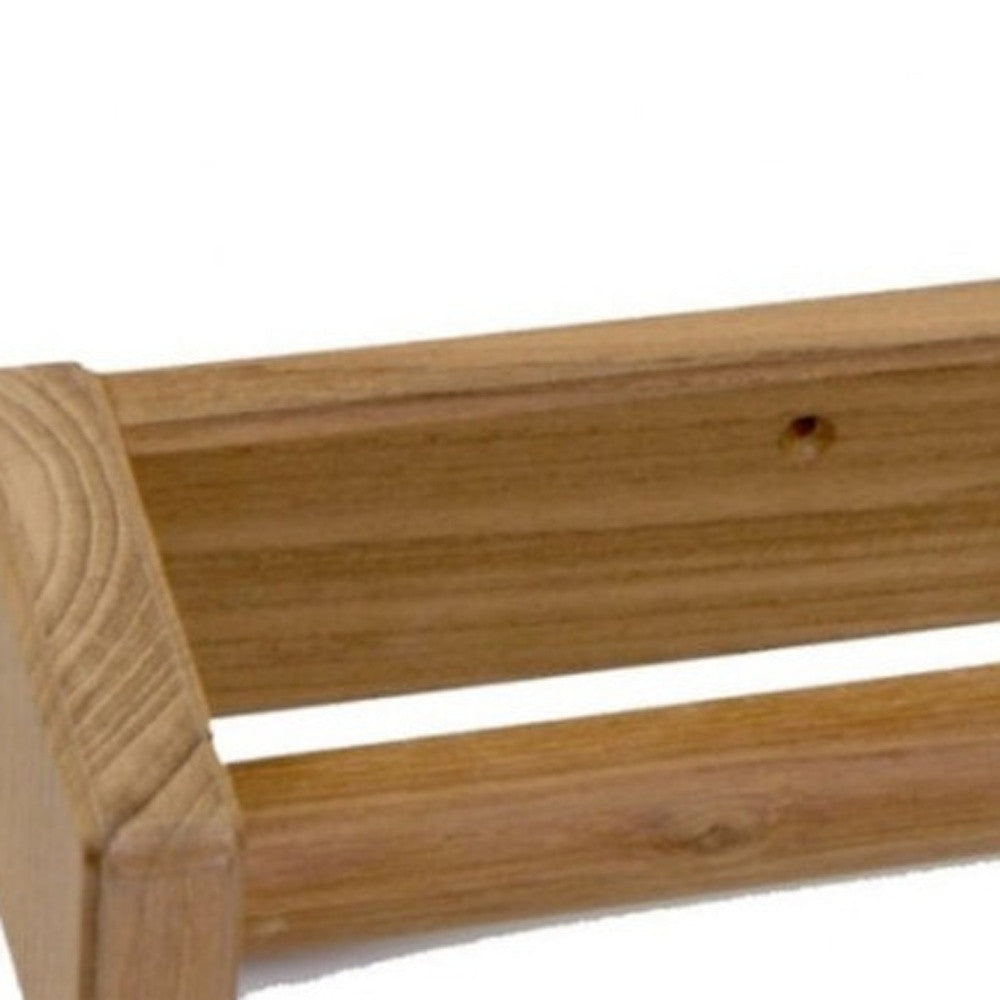 22" Traditional Solid Teak Towel Bar-4