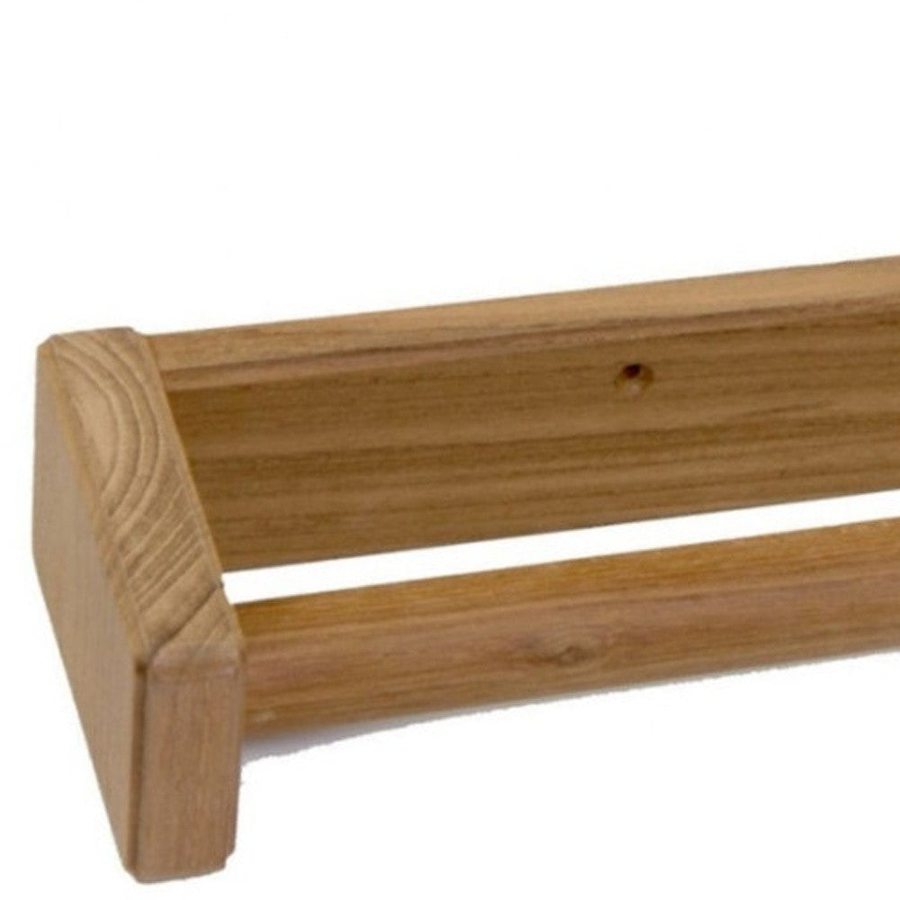 22" Traditional Solid Teak Towel Bar-5