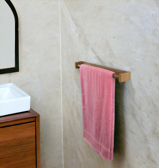 22" Traditional Solid Teak Towel Bar-0