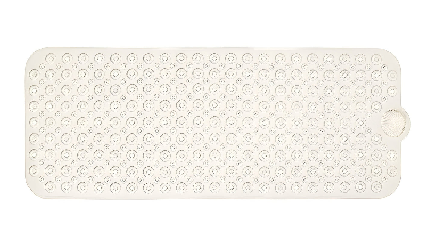 40" Ivory Beige Bubbles Non Slip Bath Mat-1