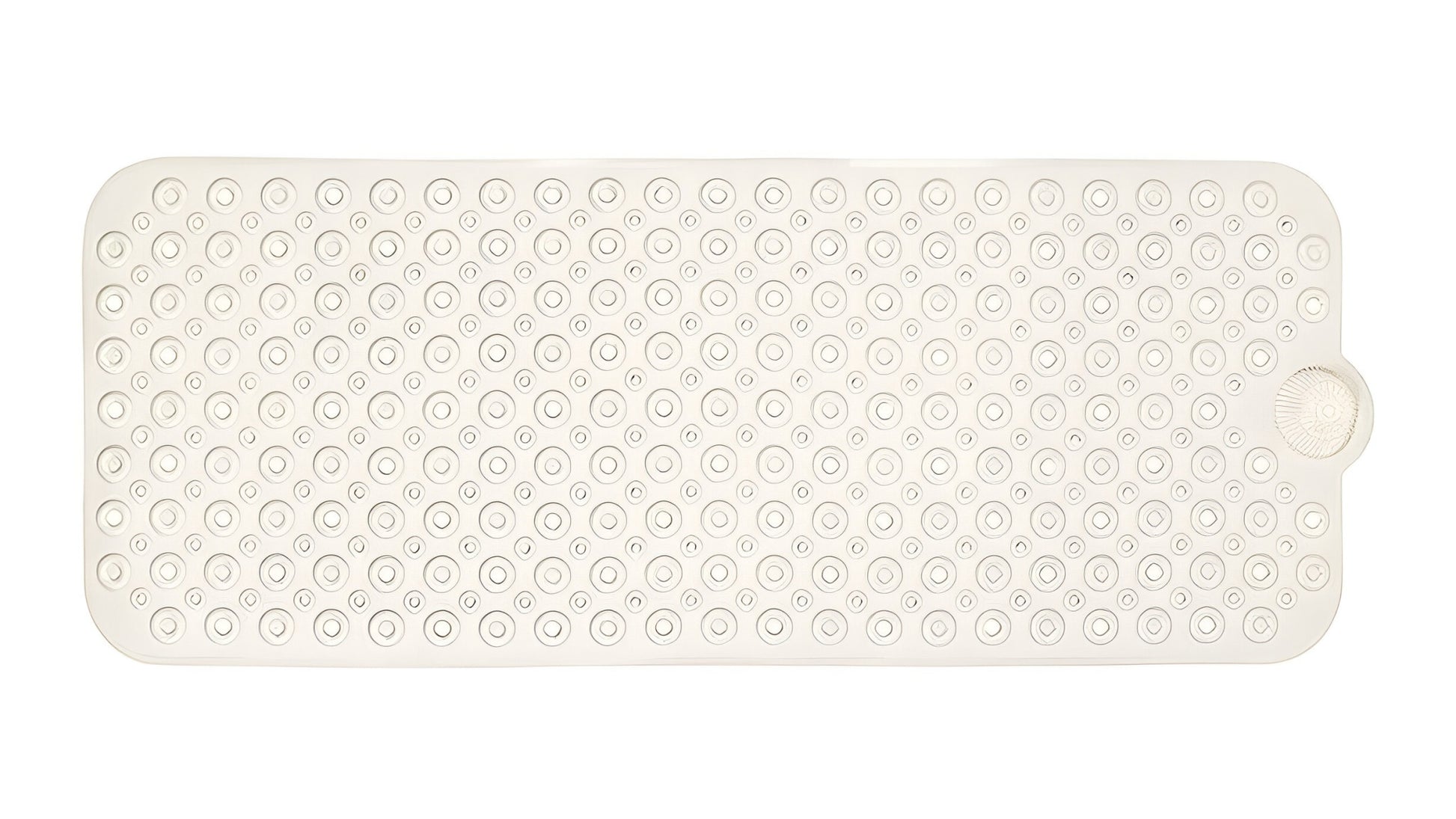 40" Ivory Beige Bubbles Non Slip Bath Mat-1