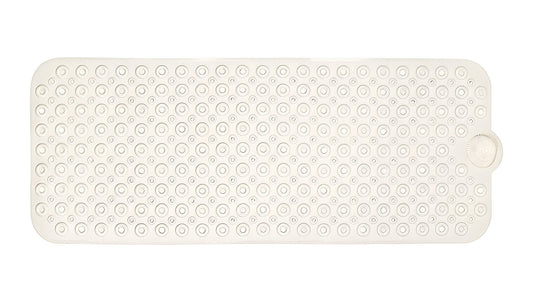 40" Ivory Beige Bubbles Non Slip Bath Mat-1