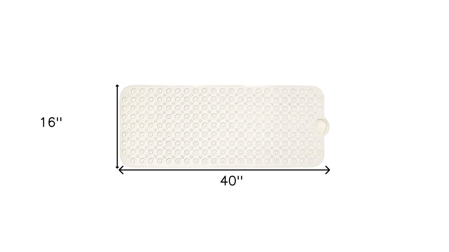 40" Ivory Beige Bubbles Non Slip Bath Mat-4