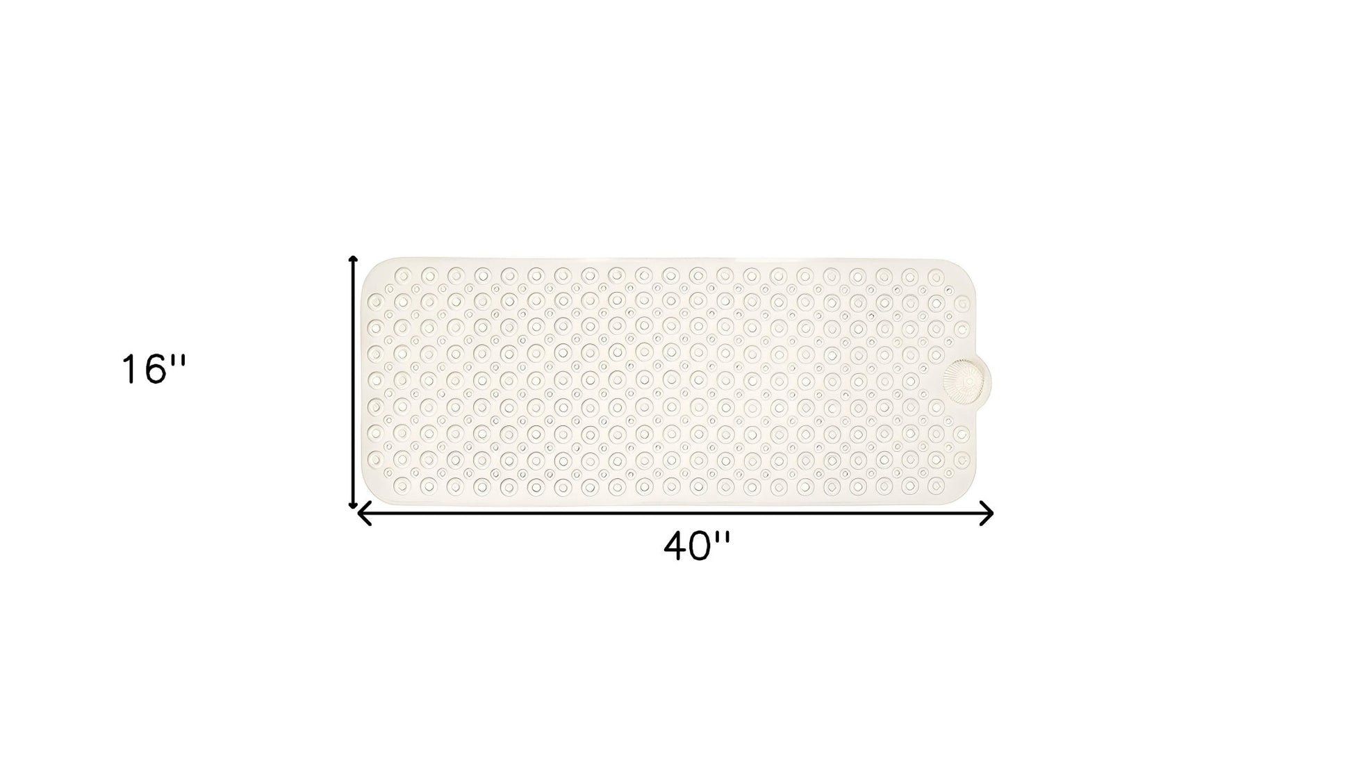 40" Ivory Beige Bubbles Non Slip Bath Mat-4