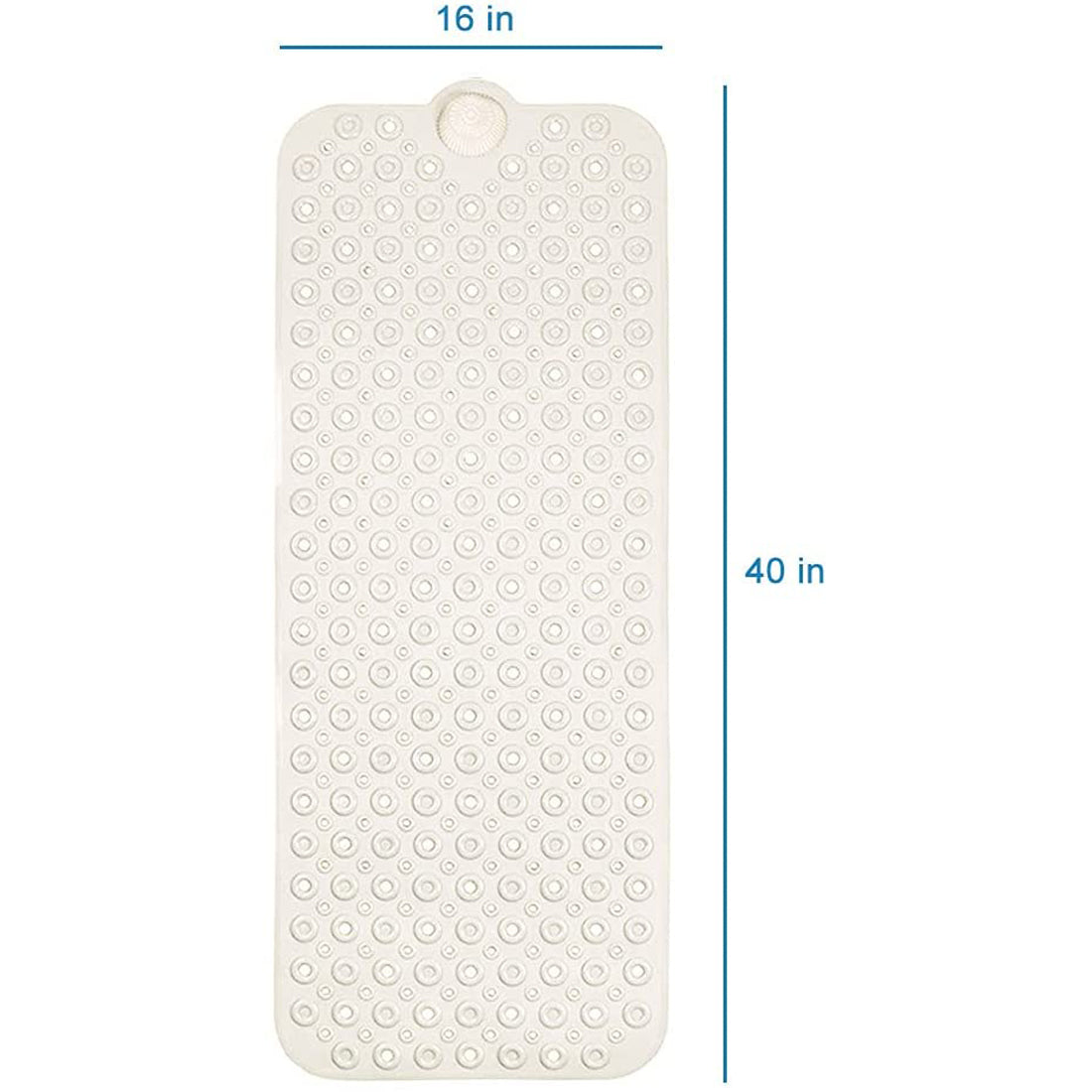 40" Ivory Beige Bubbles Non Slip Bath Mat-5