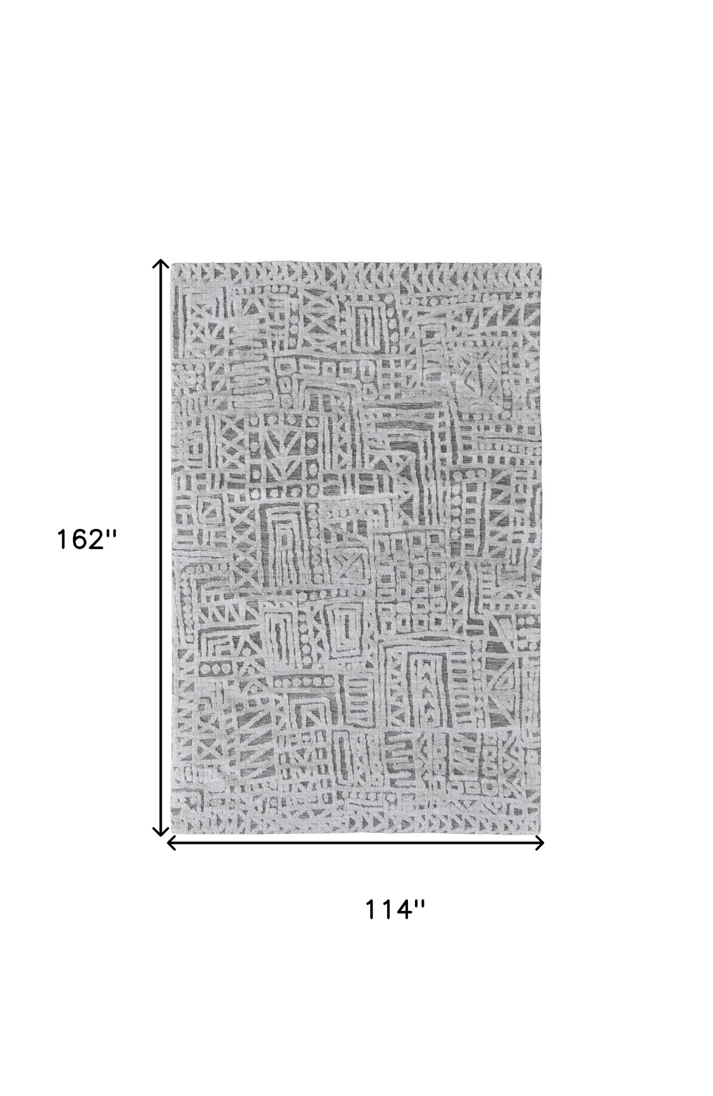 10' X 13' Gray And Silver Geometric Stain Resistant Area Rug-2