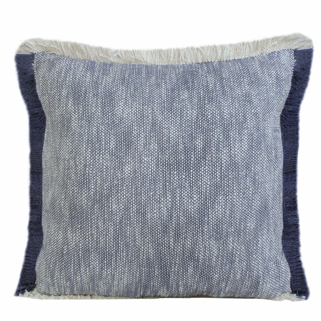 20" Blue and White Throw Pillow-0