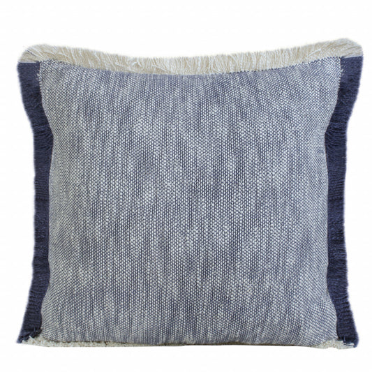 20" Blue and White Throw Pillow-0