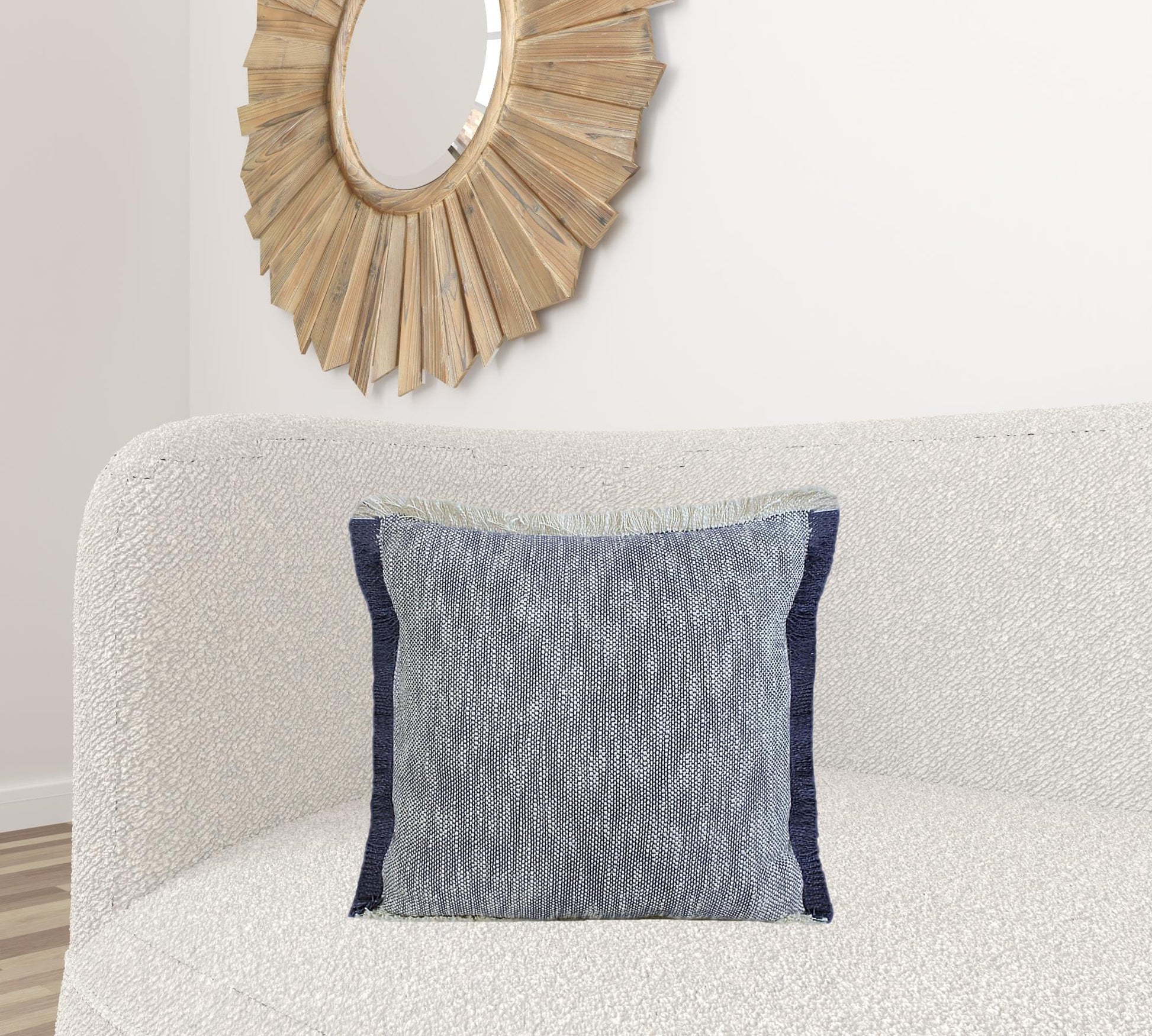 20" Blue and White Throw Pillow-5