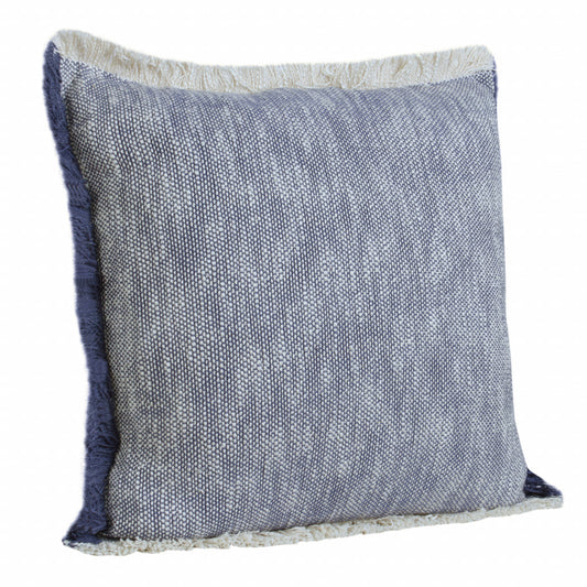 20" Blue and White Throw Pillow-1