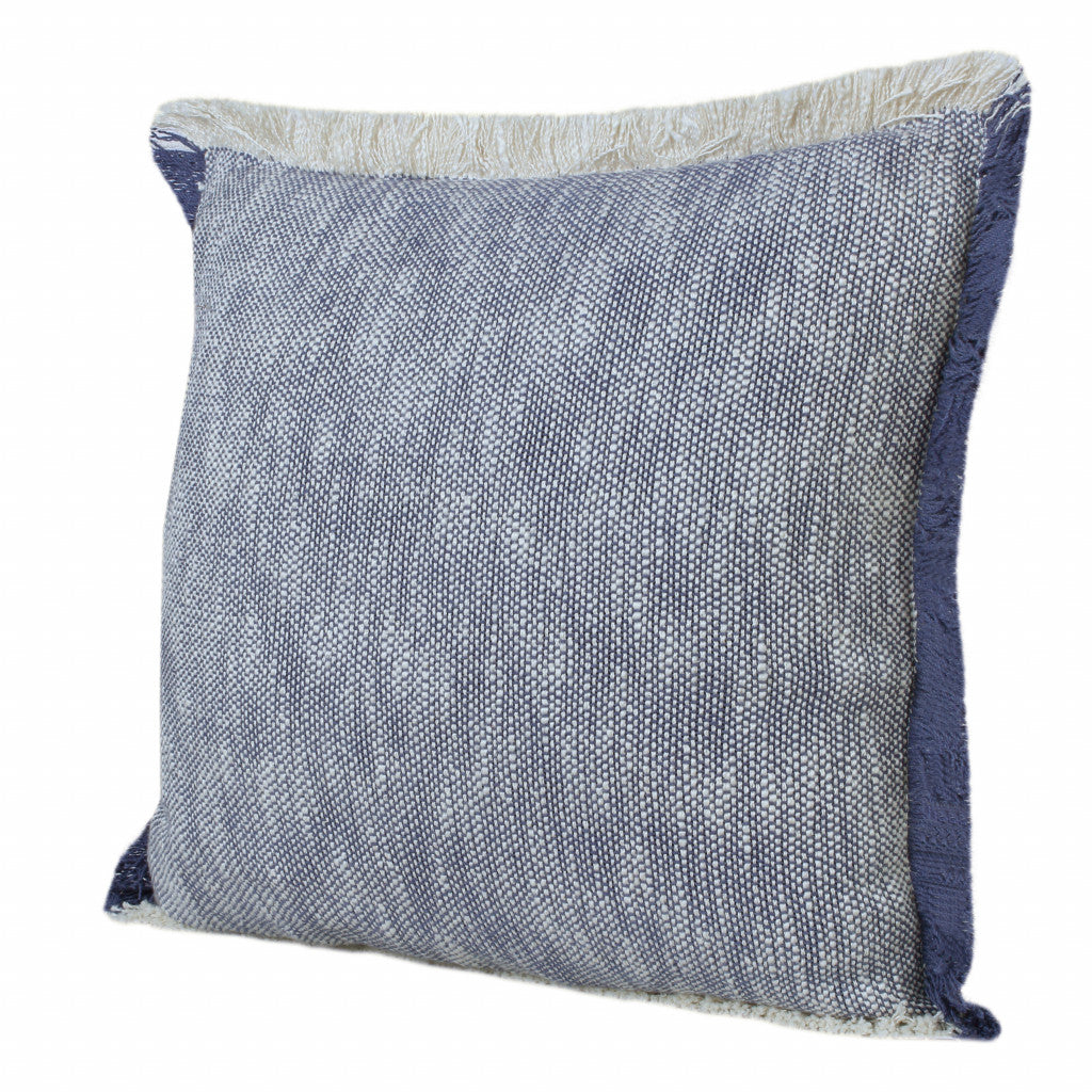 20" Blue and White Throw Pillow-2