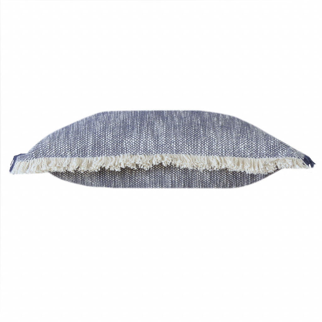 20" Blue and White Throw Pillow-3