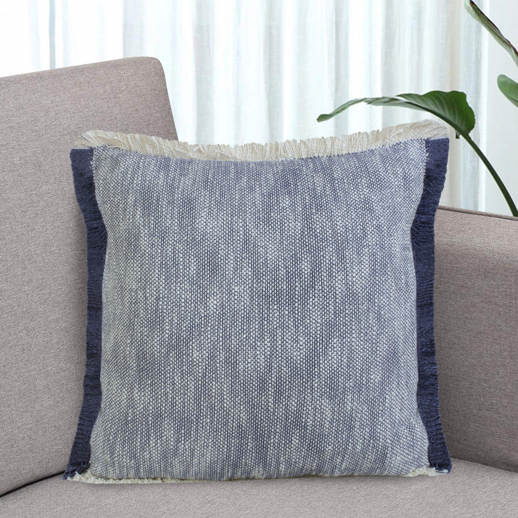 20" Blue and White Throw Pillow-7