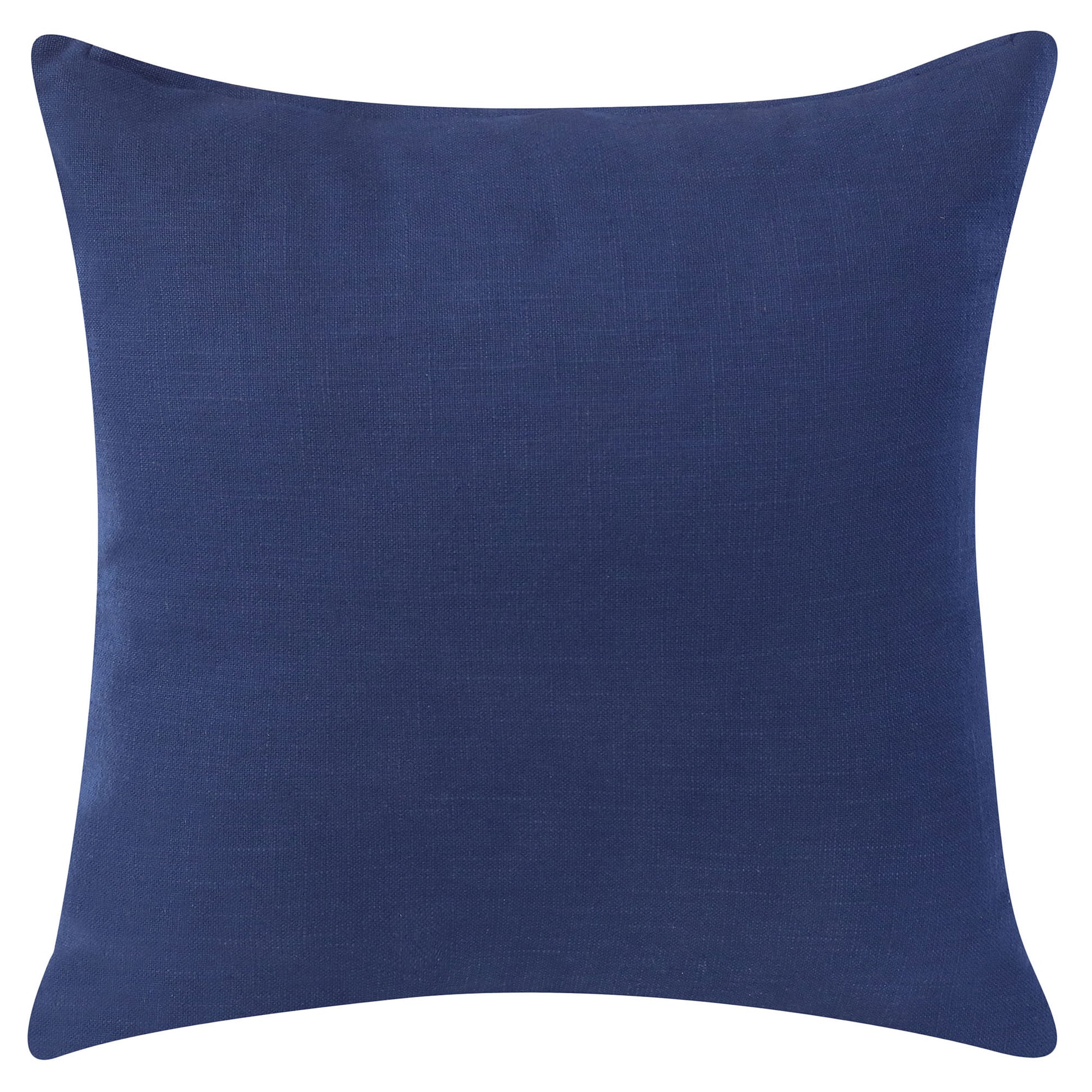 20" Navy Blue And Ivory Cotton Abstract Throw Pillow-3