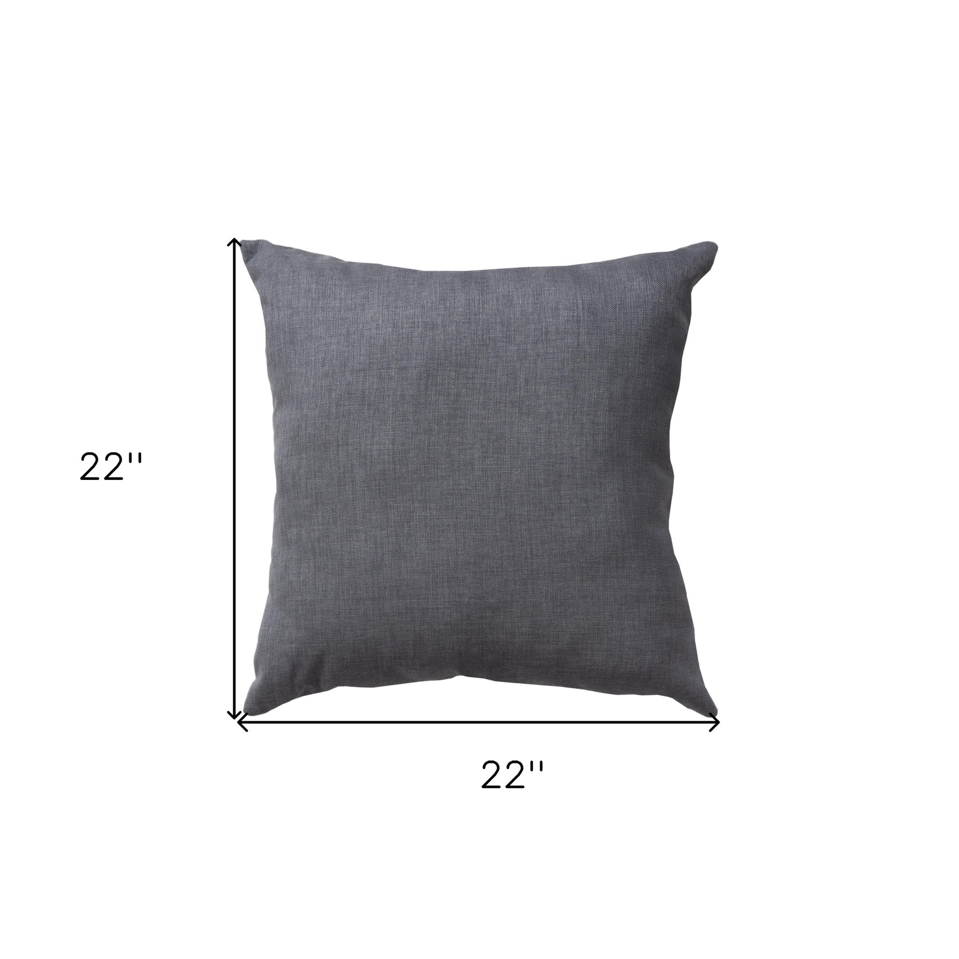 22" Granite Gray Indoor Outdoor Throw Pillow-5