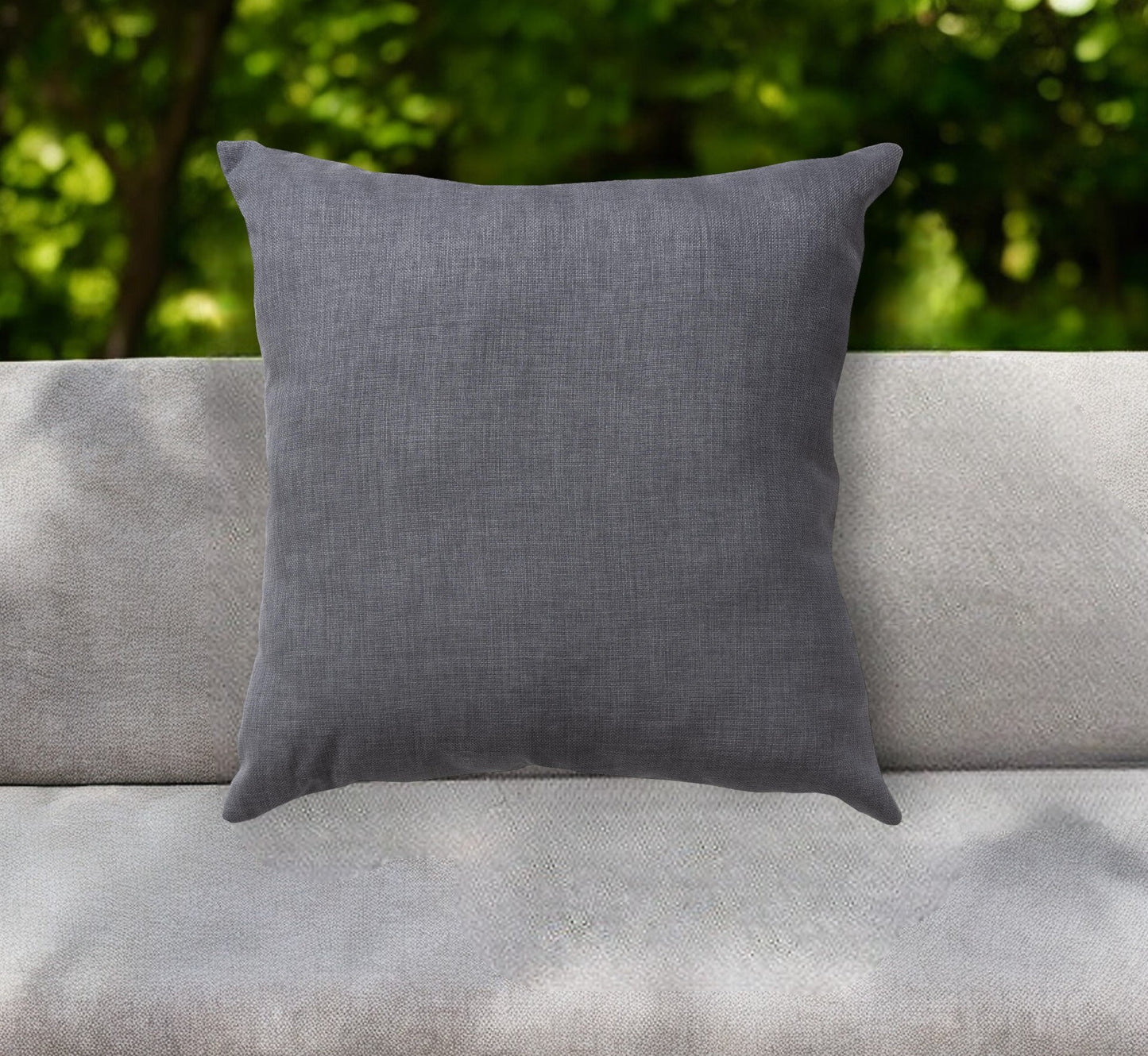 22" Granite Gray Indoor Outdoor Throw Pillow-0