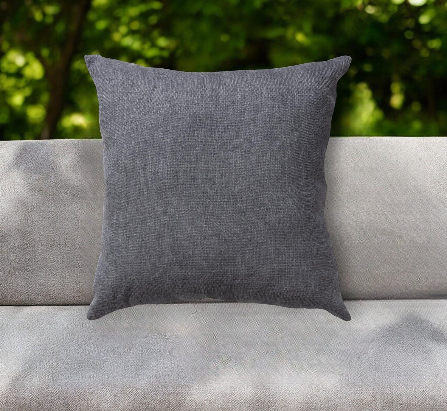 22" Granite Gray Indoor Outdoor Throw Pillow-0