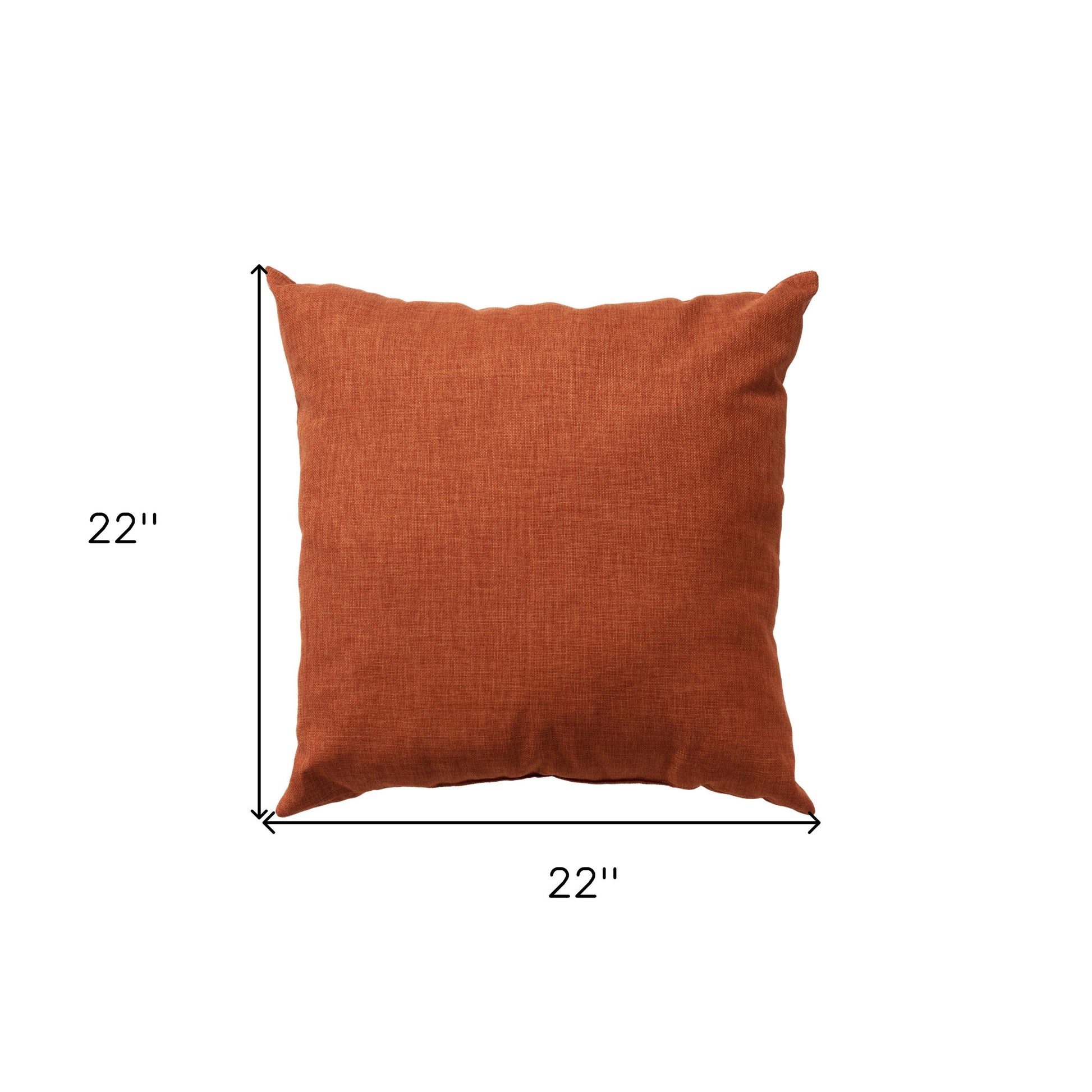 22" Orange Indoor Outdoor Throw Pillow-3