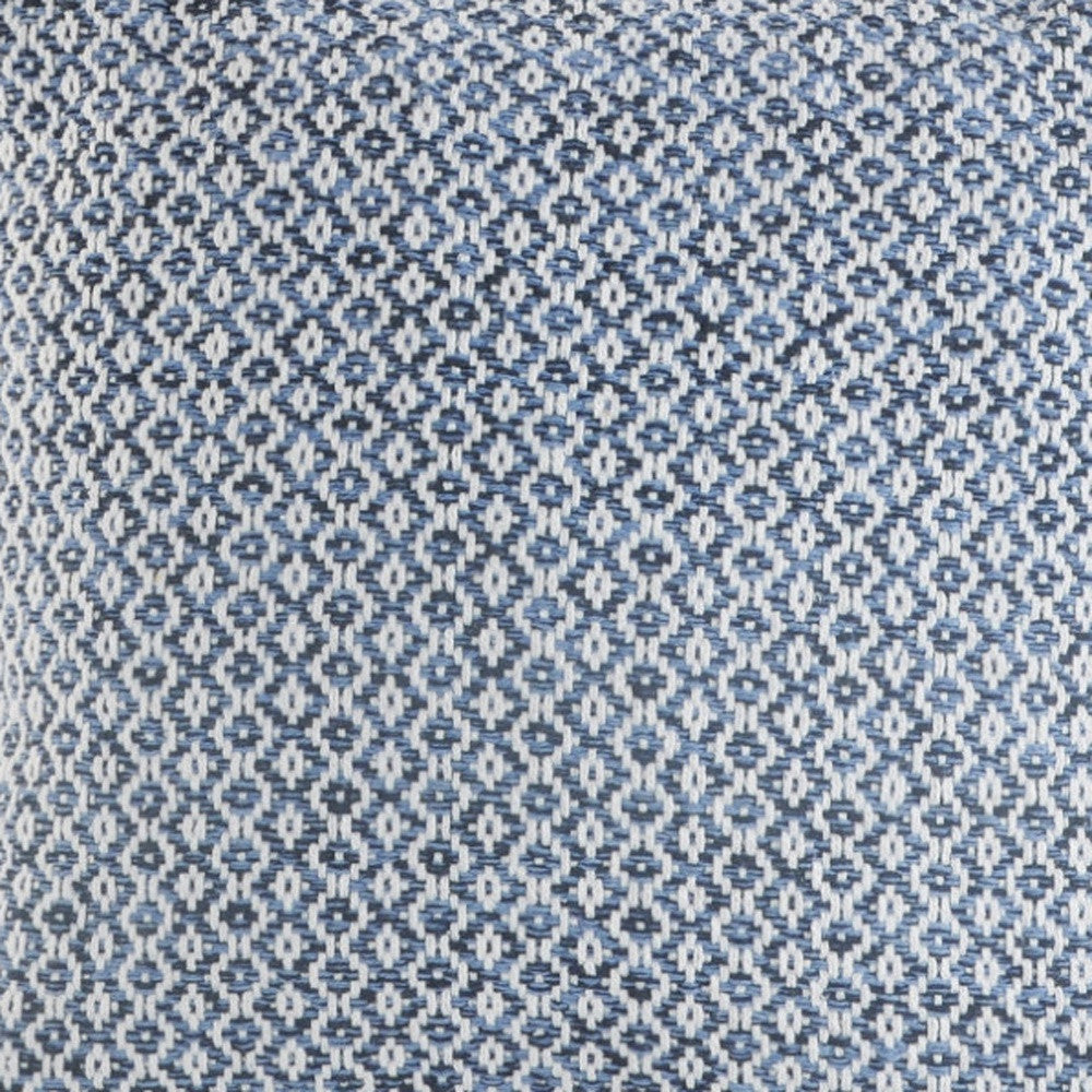 Set of Two Blue Chevron Cotton Throw Pillow-5