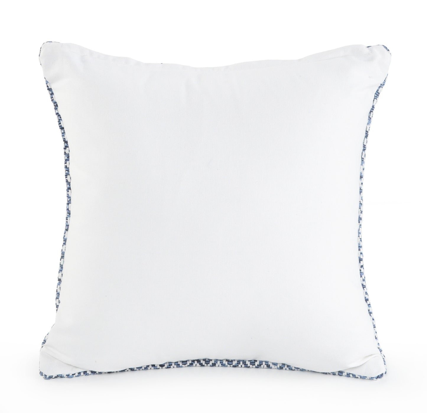 Set of Two Blue Chevron Cotton Throw Pillow-3