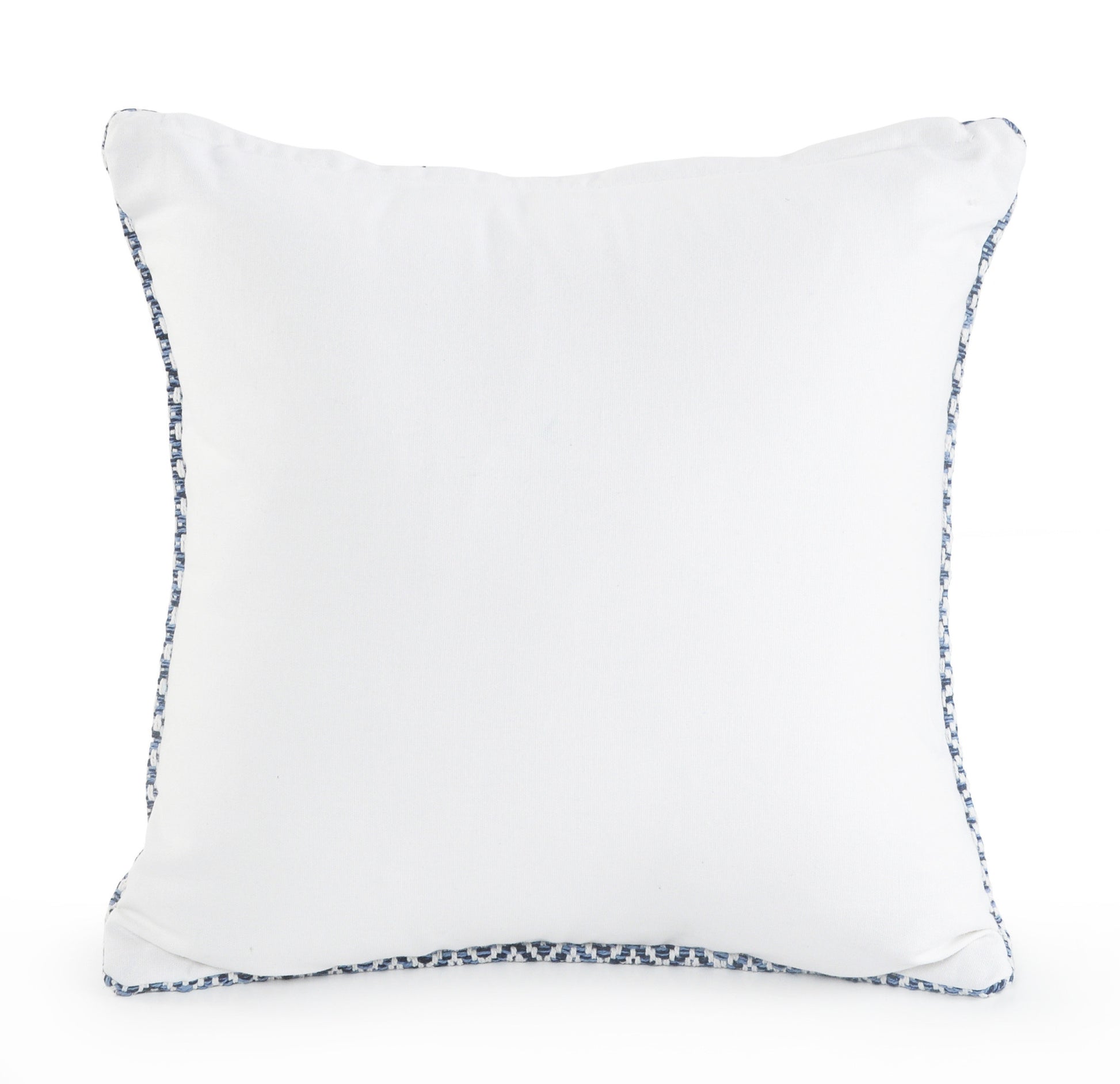 Set of Two Blue Chevron Cotton Throw Pillow-3