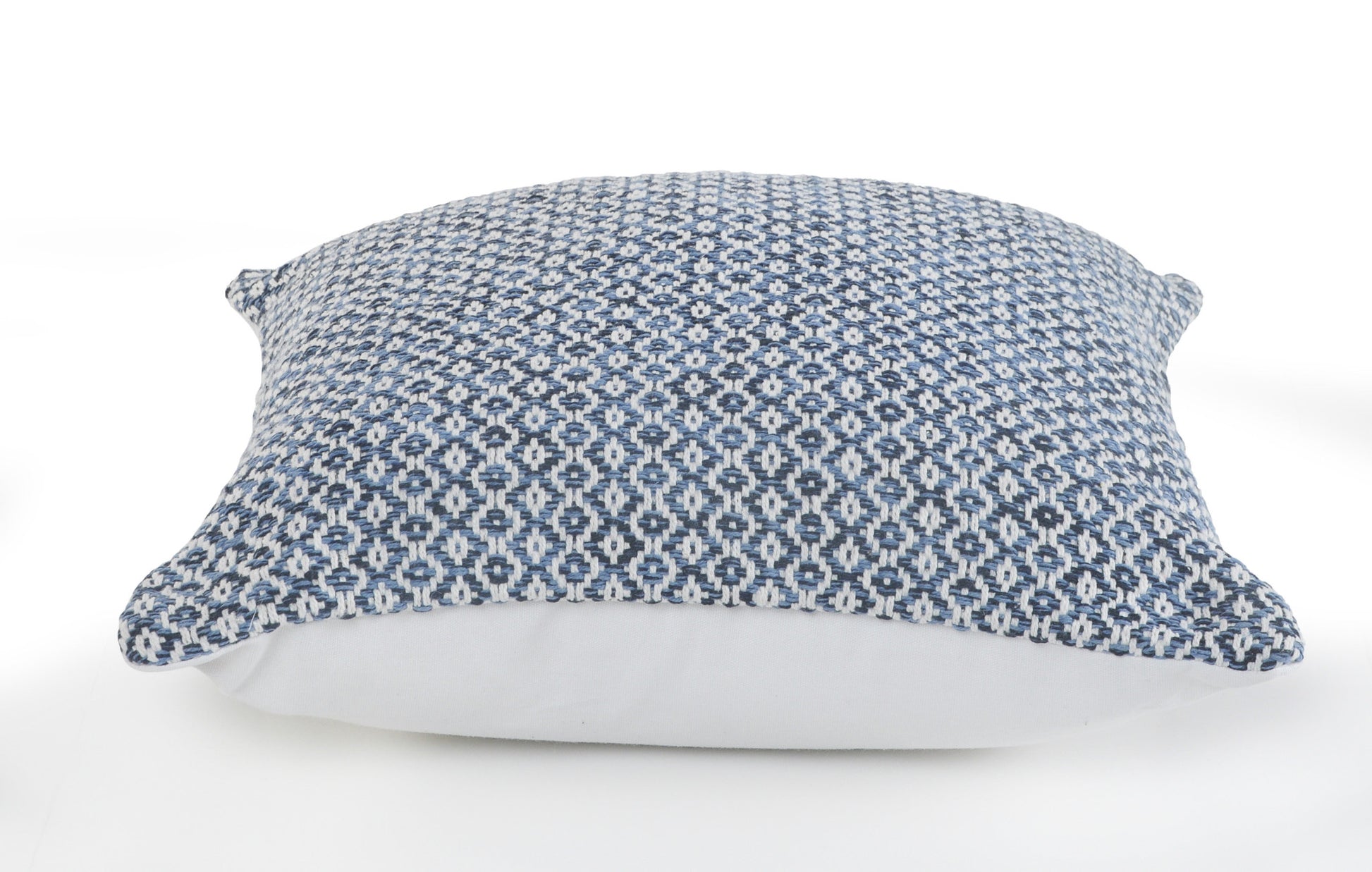Set of Two Blue Chevron Cotton Throw Pillow-4