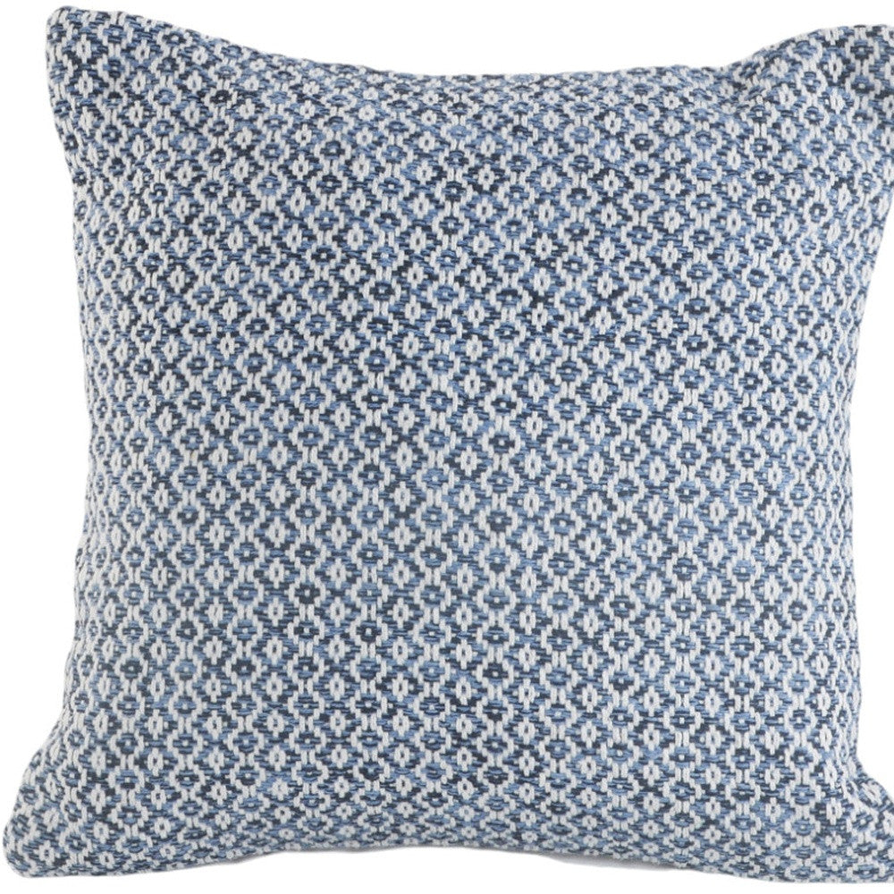 Set of Two Blue Chevron Cotton Throw Pillow-6