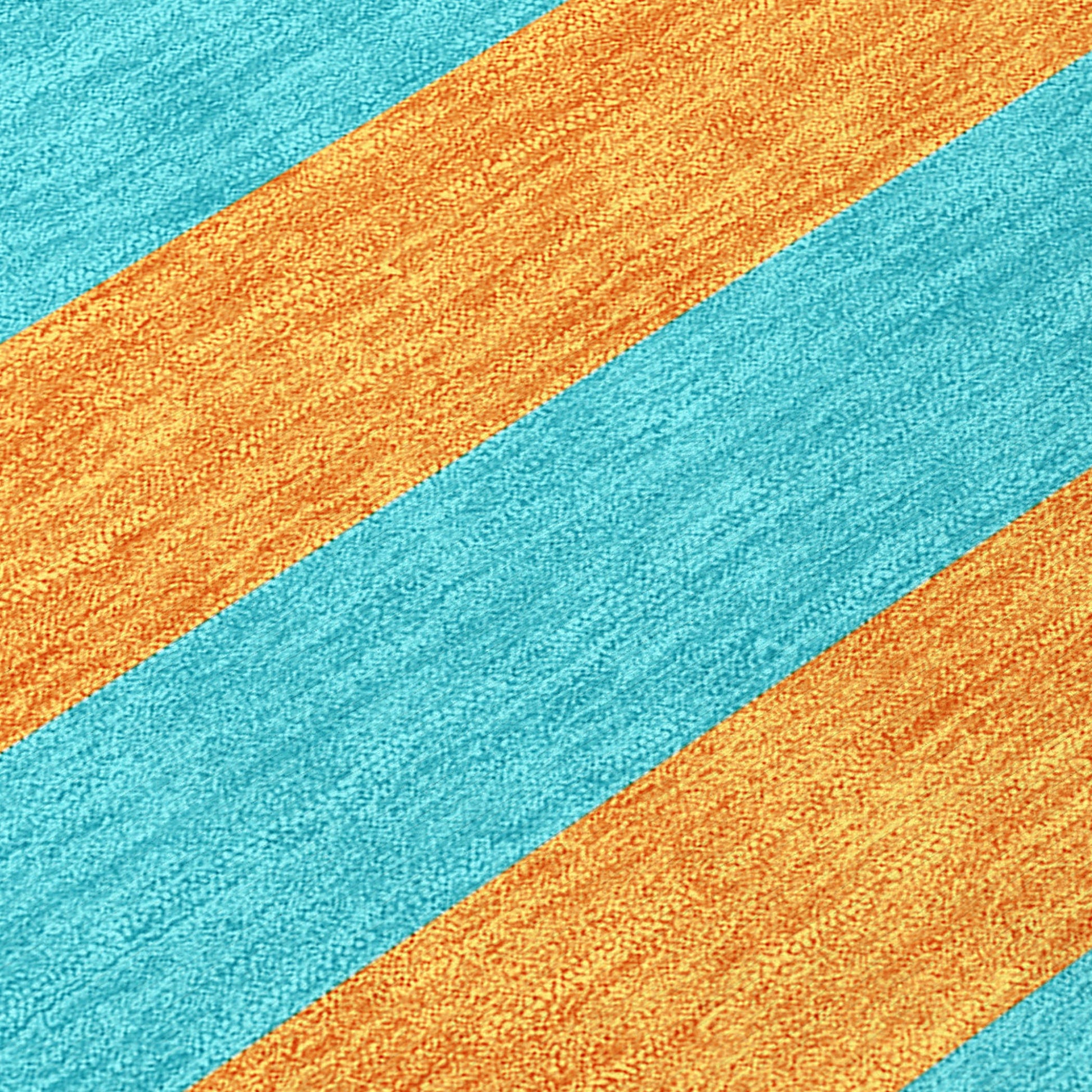 8' X 10' Aqua Striped Washable Non Skid Indoor Outdoor Area Rug-6