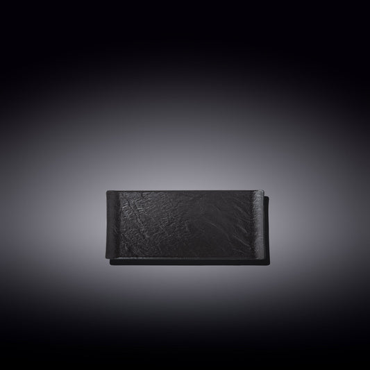 Black Porcelain Slate look Rectangular Dish 6" inch X 3" inch-0