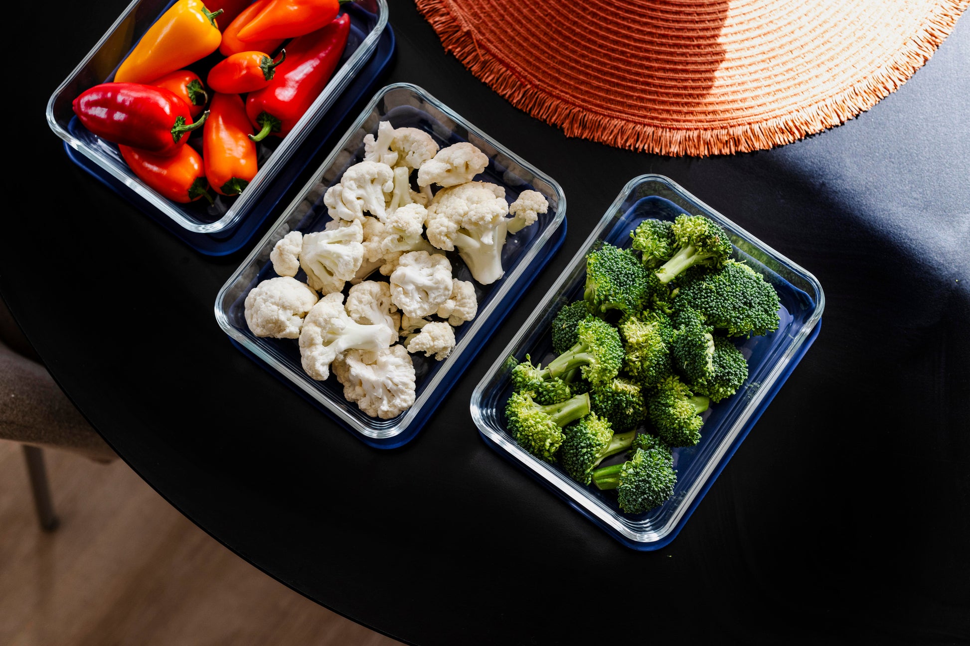 Glass Food Storage Containers - 12 Piece (6 Containers + 6 Lids) Rectangular Nesting Space-Saving Set-4