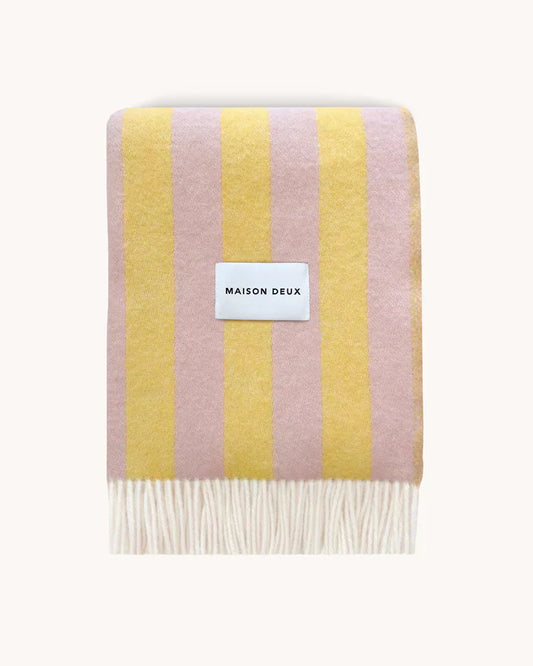 Blanket CANDY WRAP Pink / Yellow 4.25 x 6.5 ft