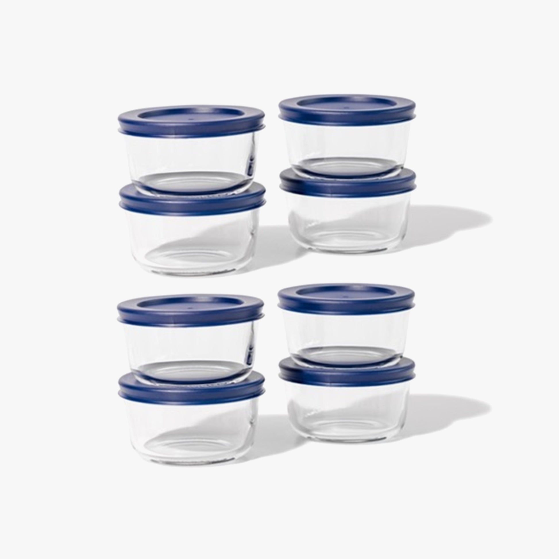 Glass Food Storage Containers - 16 Piece 1 Cup Set (8 Containers + 8 Lids)-0