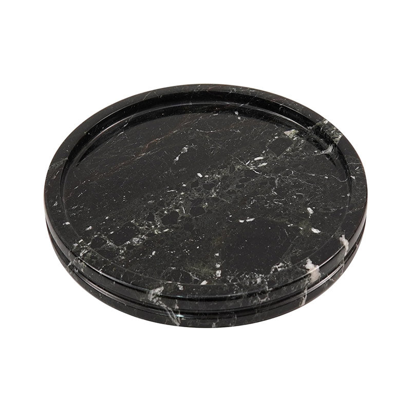 Fancy Natural Marble Round Tray - Serving Tray-1