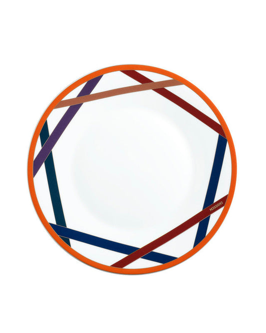 Dinner Plates NASTRI Set of 2  Multicolor diam. 10.75"