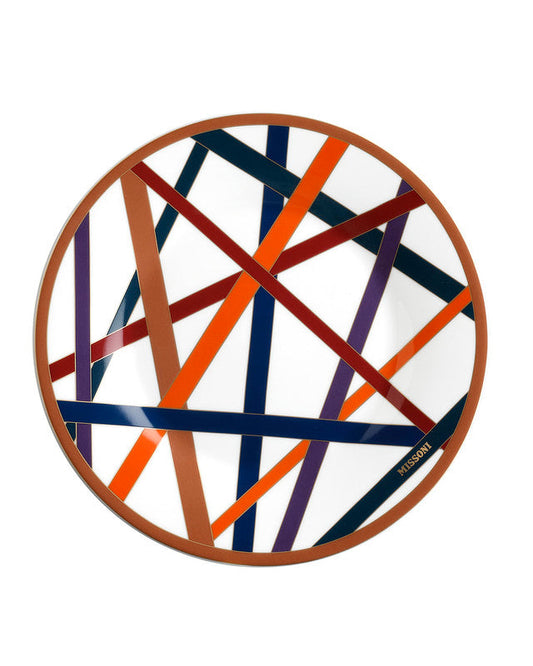 Dessert Plates NASTRI Set of 2  Multicolor diam. 8.5"