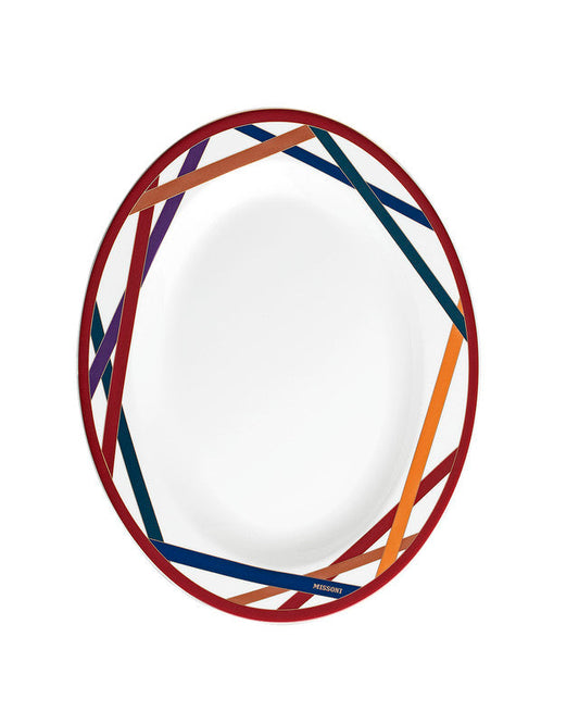 Oval Dish NASTRI  Multicolor diam. 14"